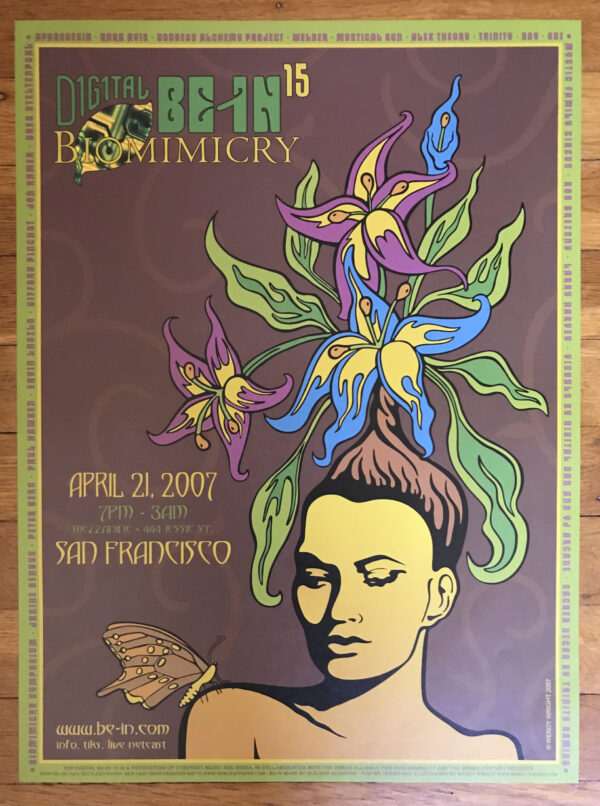 Official Digital Be-In 15 Biomimicry San Francisco poster.